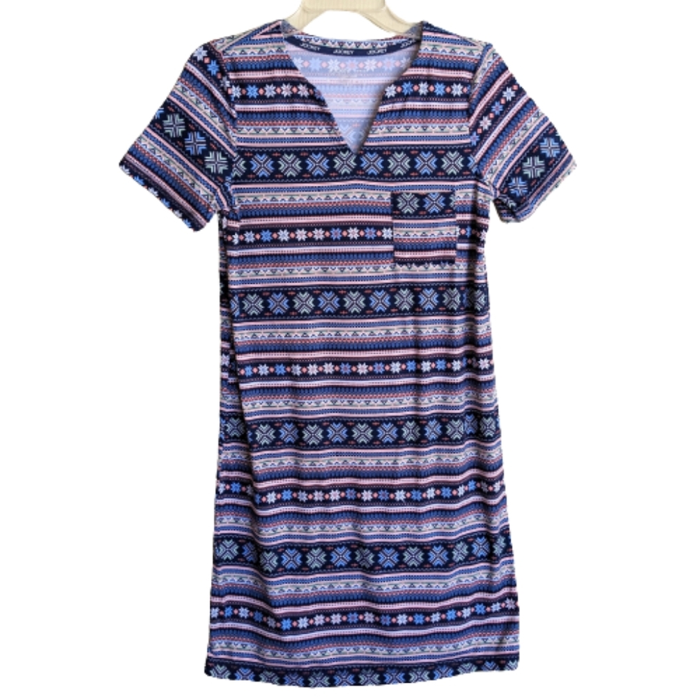 Jockey Nightgown Slip Blue Pink Stripe Floral Soft Microfiber Stretch